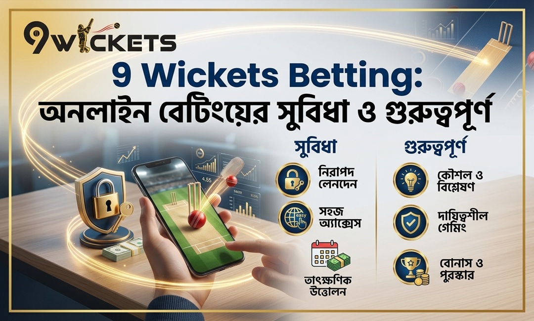 9 Wickets Betting: অনলাইন বেটিংয়ের সুবিধা ও গুরুত্বপূর্ণ