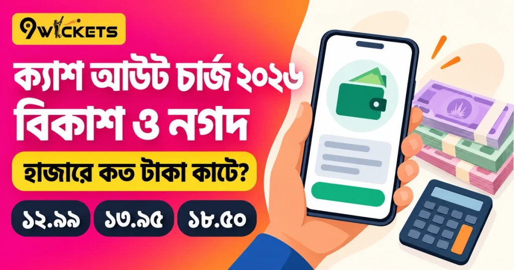 বিকাশ ও নগদ ক্যাশ আউট চার্জ ২০২৬: হাজারে কত টাকা কাটে